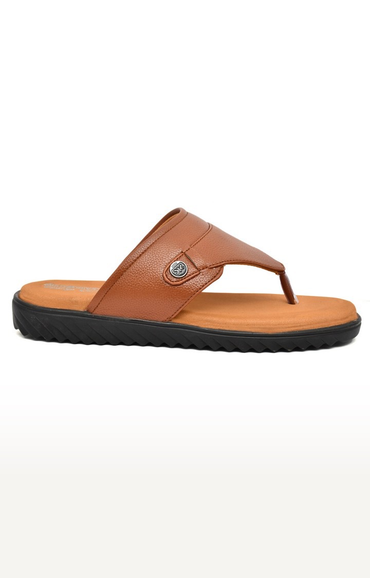 Men's Tan Slippers Orthopedic And Diabetic