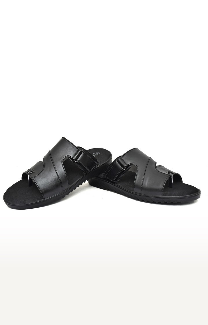 Men's Black Slippers Orthopedic And Diabetic