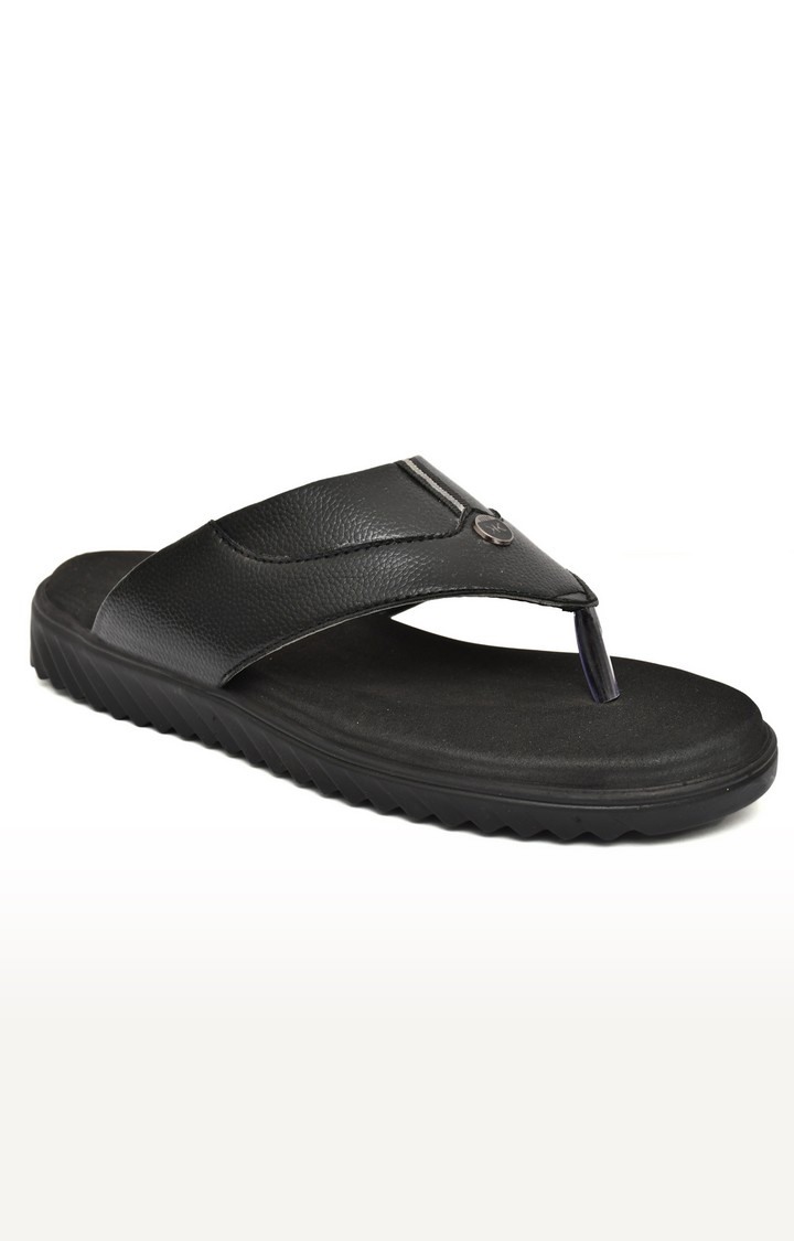 Men's Black Slippers Orthopedic And Diabetic