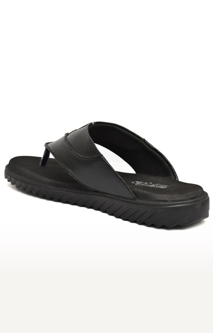 Men's Black Slippers Orthopedic And Diabetic