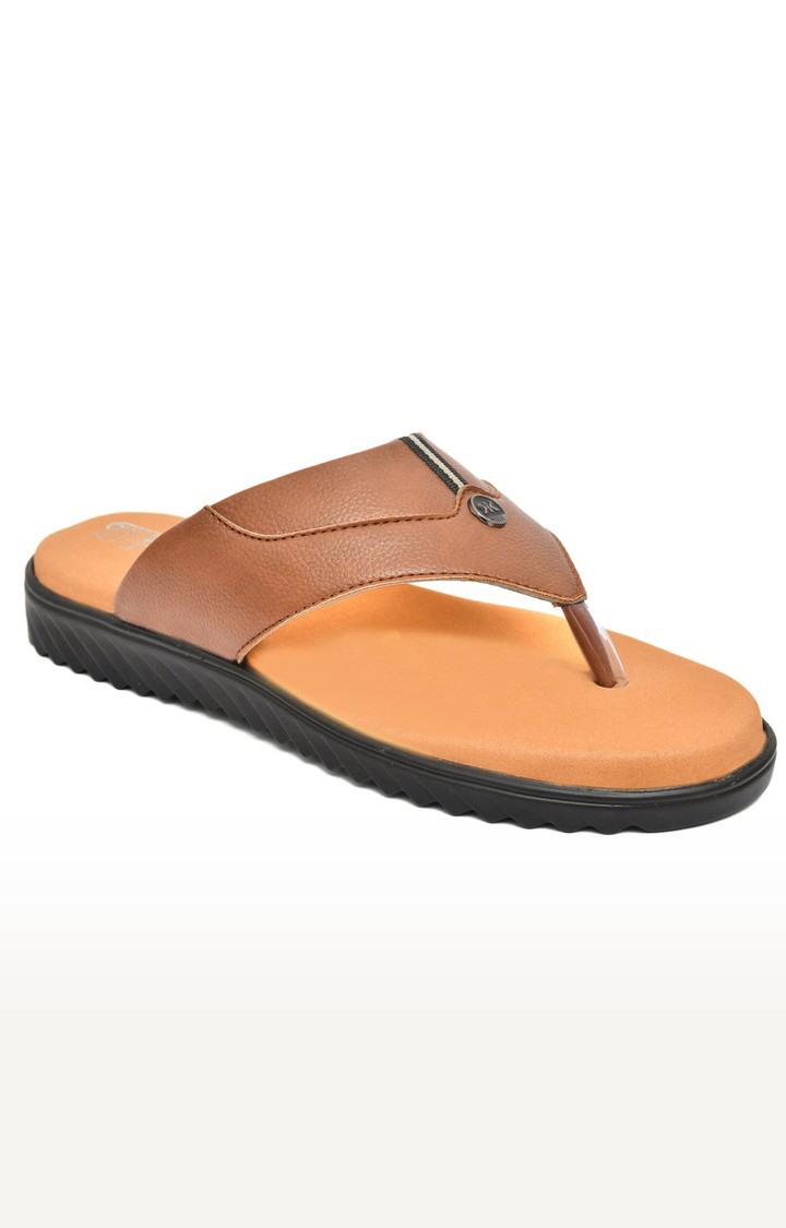 Men's Tan Slippers Orthopedic And Diabetic