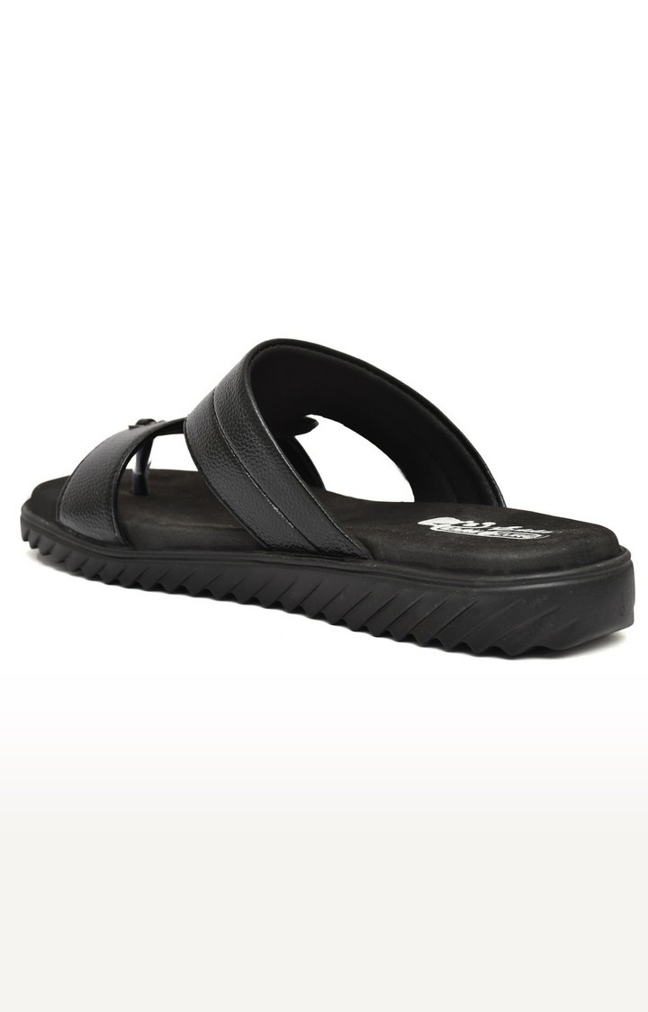 Men's Black Slippers Orthopedic And Diabetic