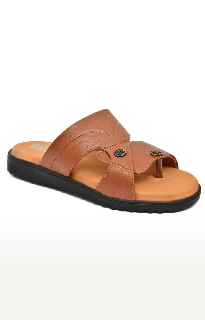 Men's Tan Slippers Orthopedic And Diabetic