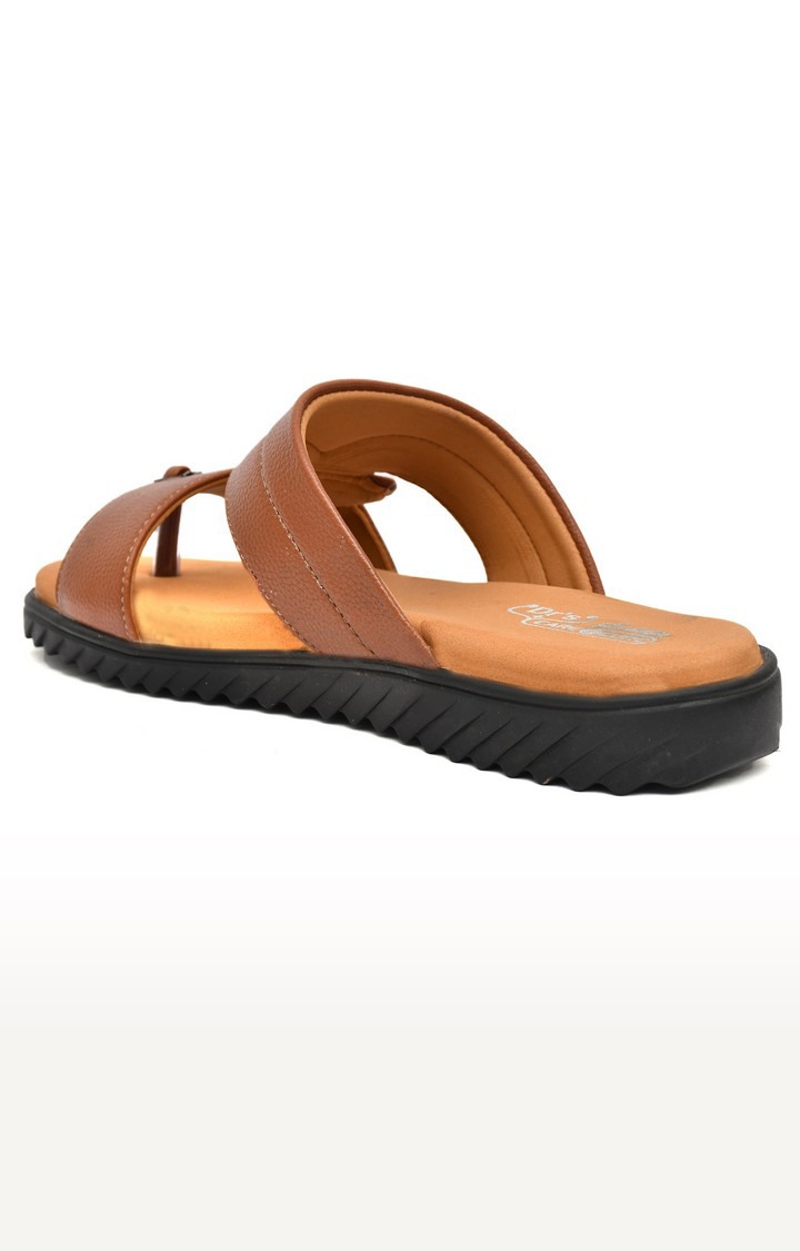 Men's Tan Slippers Orthopedic And Diabetic