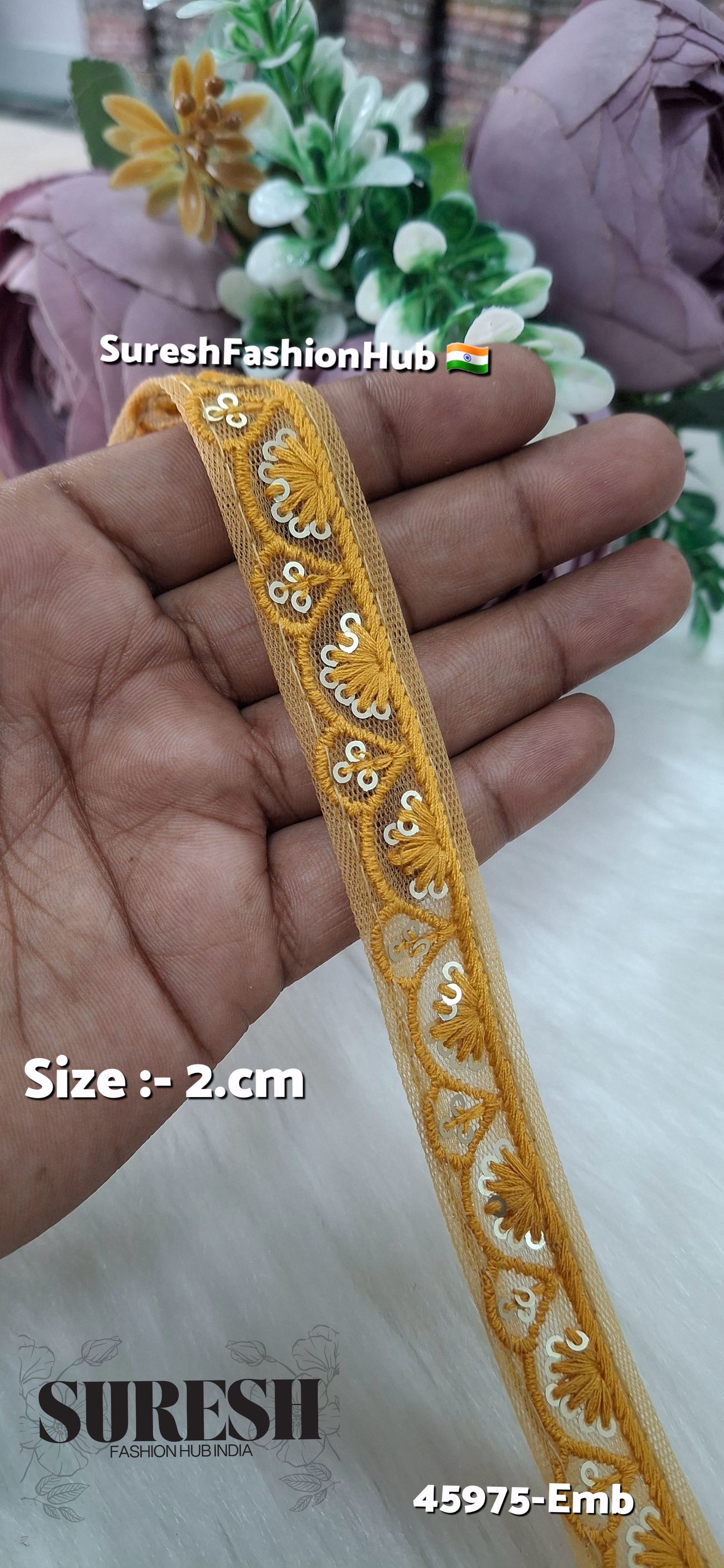 Tone-on-Tone Net Embroidery Lace