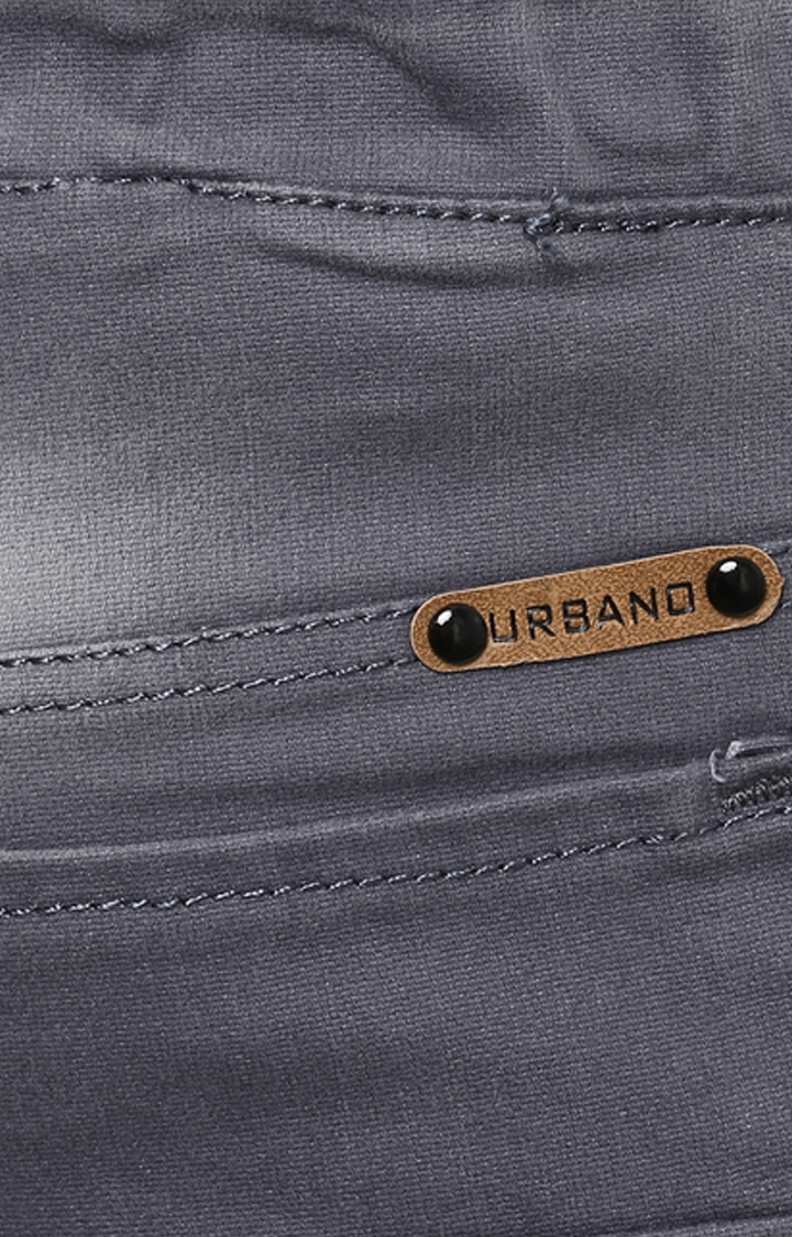Urbano Fashion | Grey Solid Joggers 4