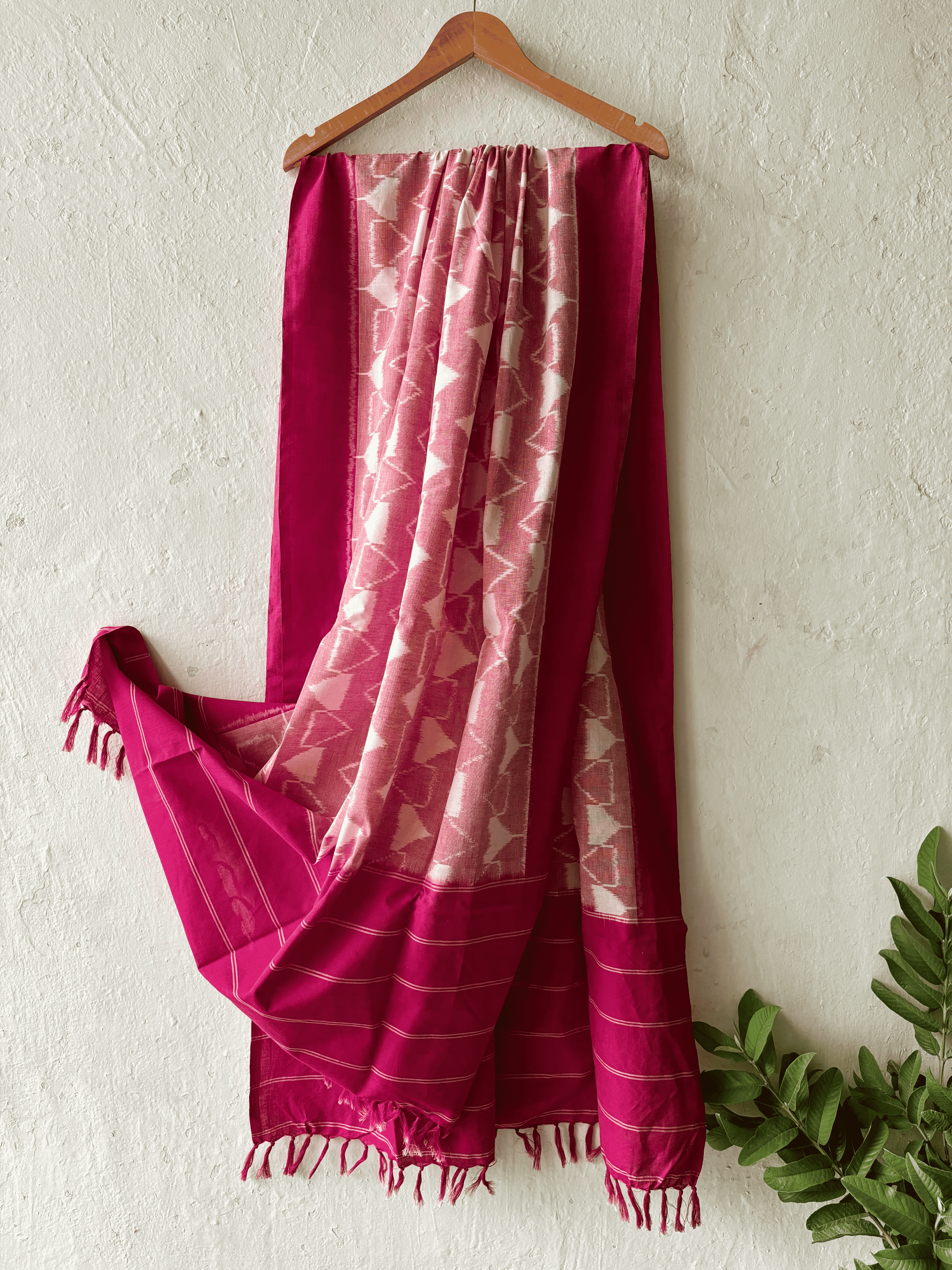 Cotton Triangle Ikat Duppata