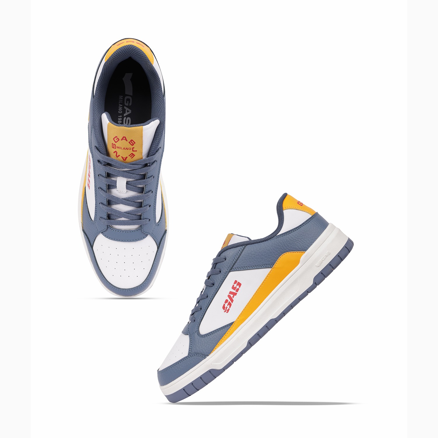 Men Pulse X White Blue Sneakers