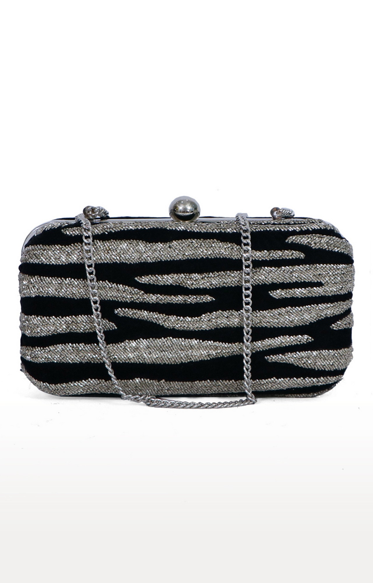 Diwaah Black Embellished Clutches