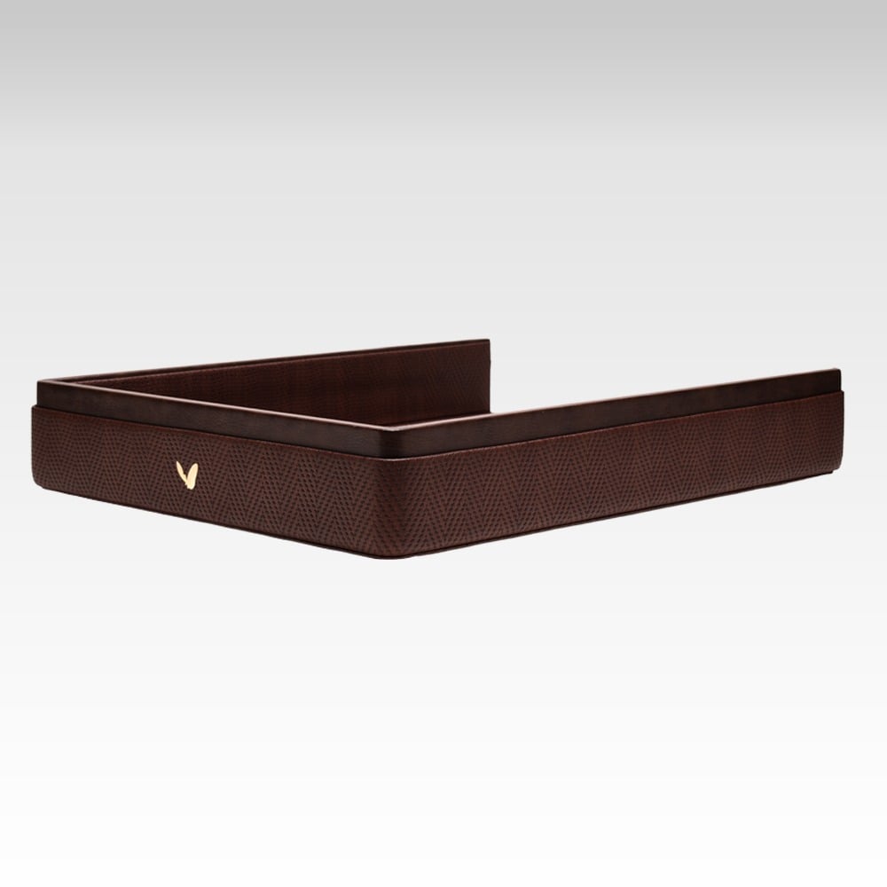 Unmet-desire-a4-paper-tray-chevron-series-brown-color-view-three