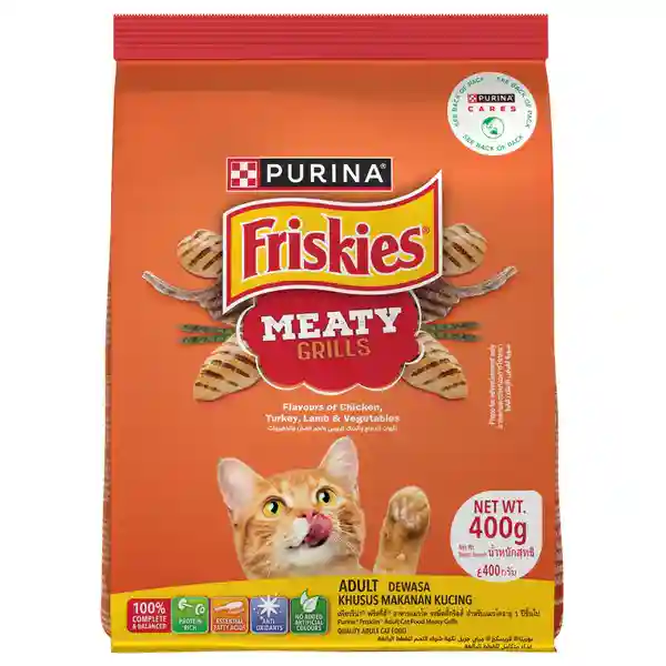 Friskies Meaty Grills Adult Cat Dry Food 400g