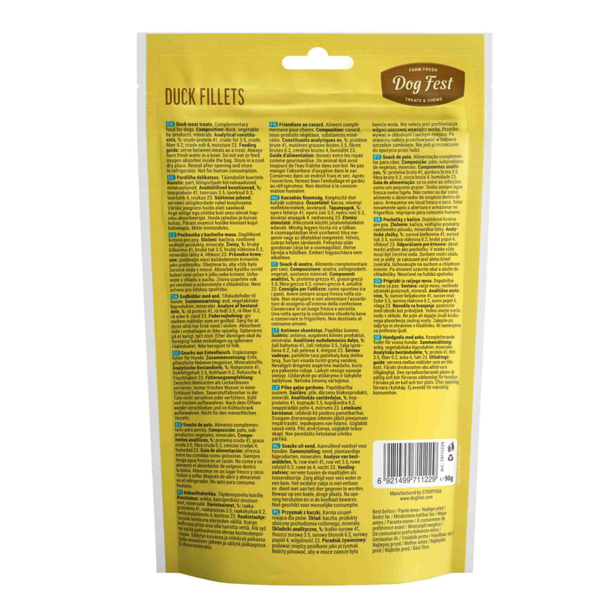 Barkbutler Dog Fest Duck Fillets – (Best Before Oct’26)