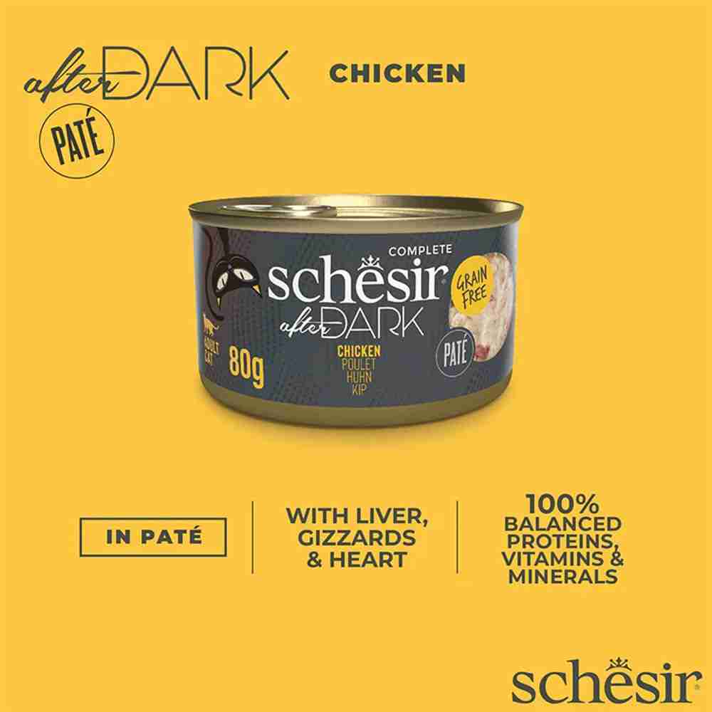 Schesir After Dark Cat Pate Chicken 80G – (Best Before Mar’26)