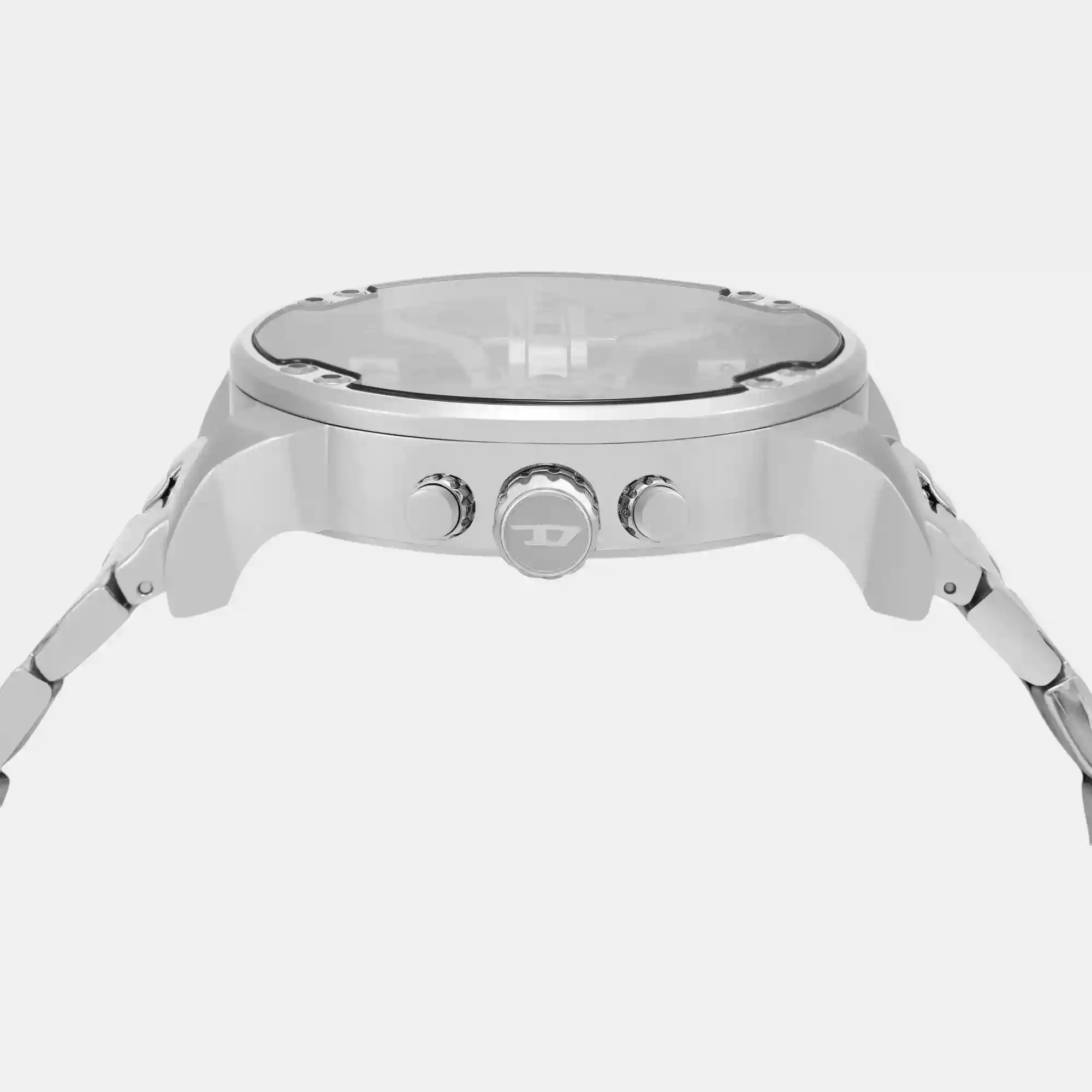 Men Quartz White Dial Chronograph Stainless Steel Watch DZ7482