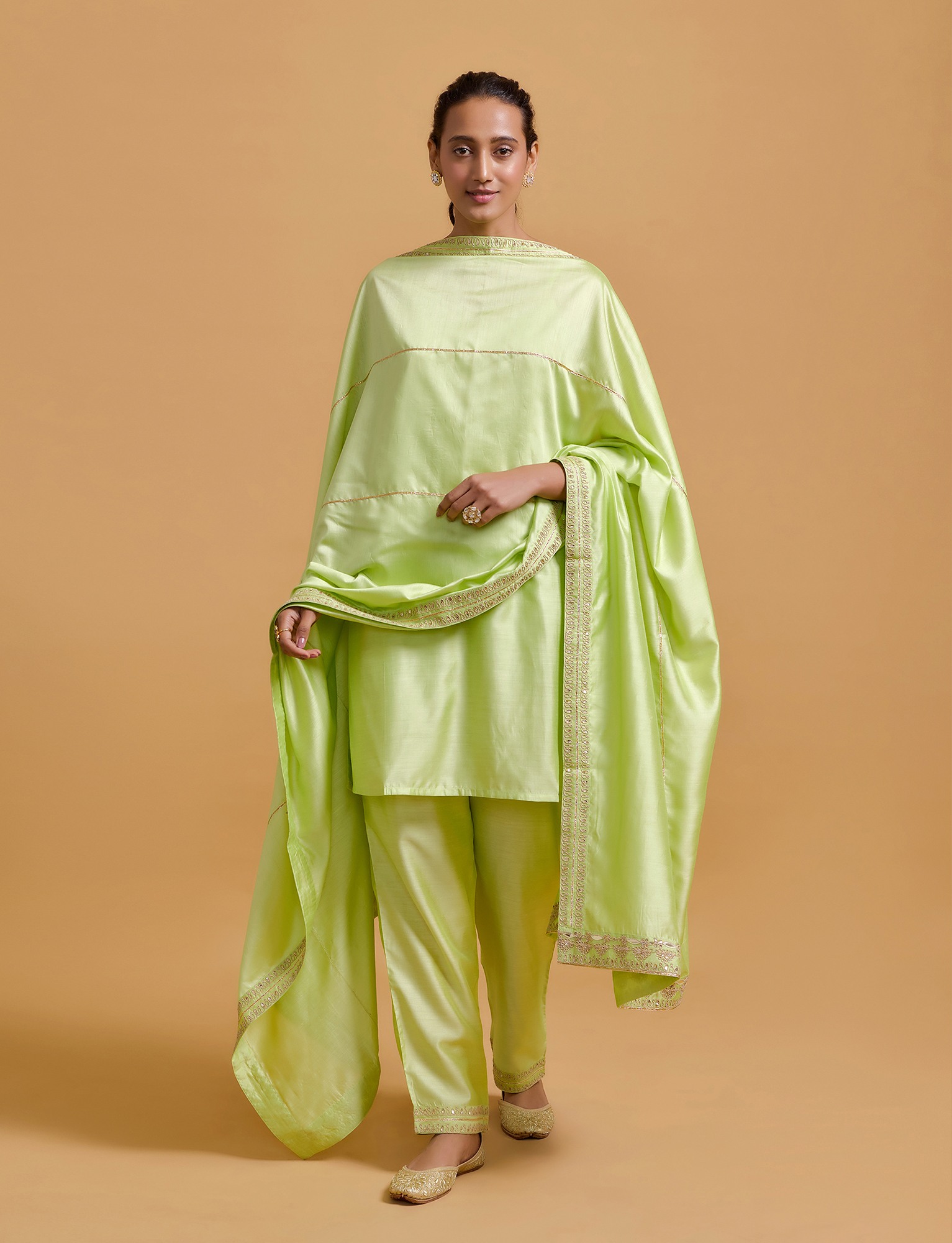 Zeenat Pista Dupatta