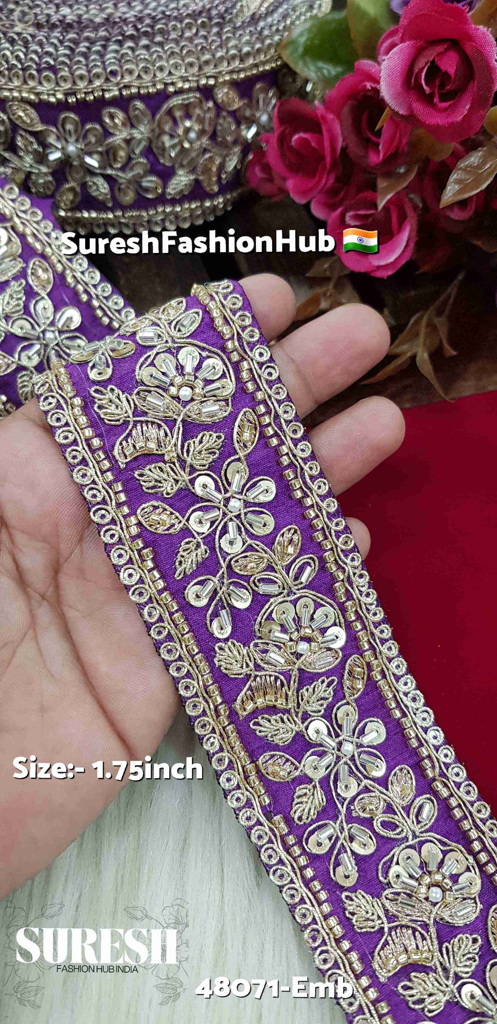  Jamli Purple Zari Dori Lace