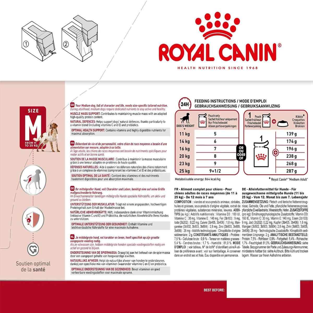 Royal Canin Medium Adult Wet Dog Food - 140 g