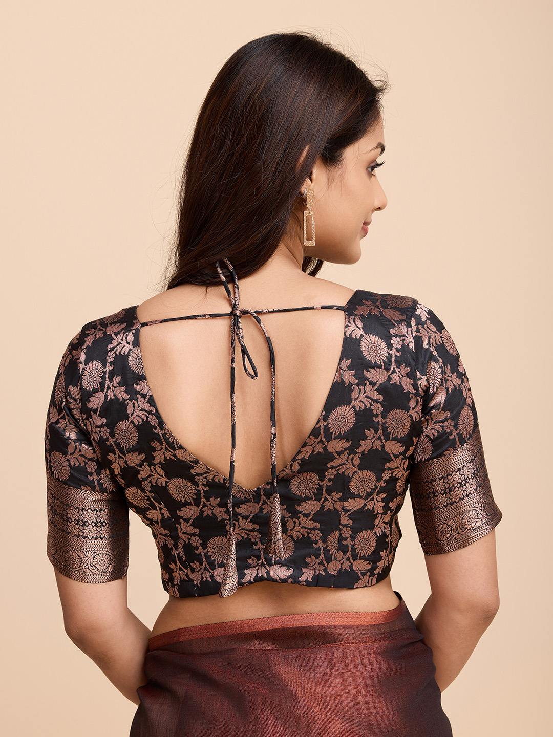 Tasarika Women Jacquard Black color  blouse (Dastur_Black)