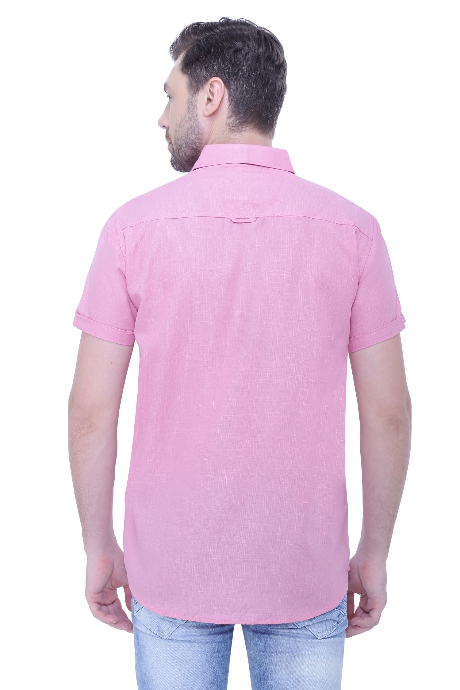 Kuons Avenue | Kuons Avenue Men's Linen Blend Half Sleeves Casual Shirt-KACLHS1232 2