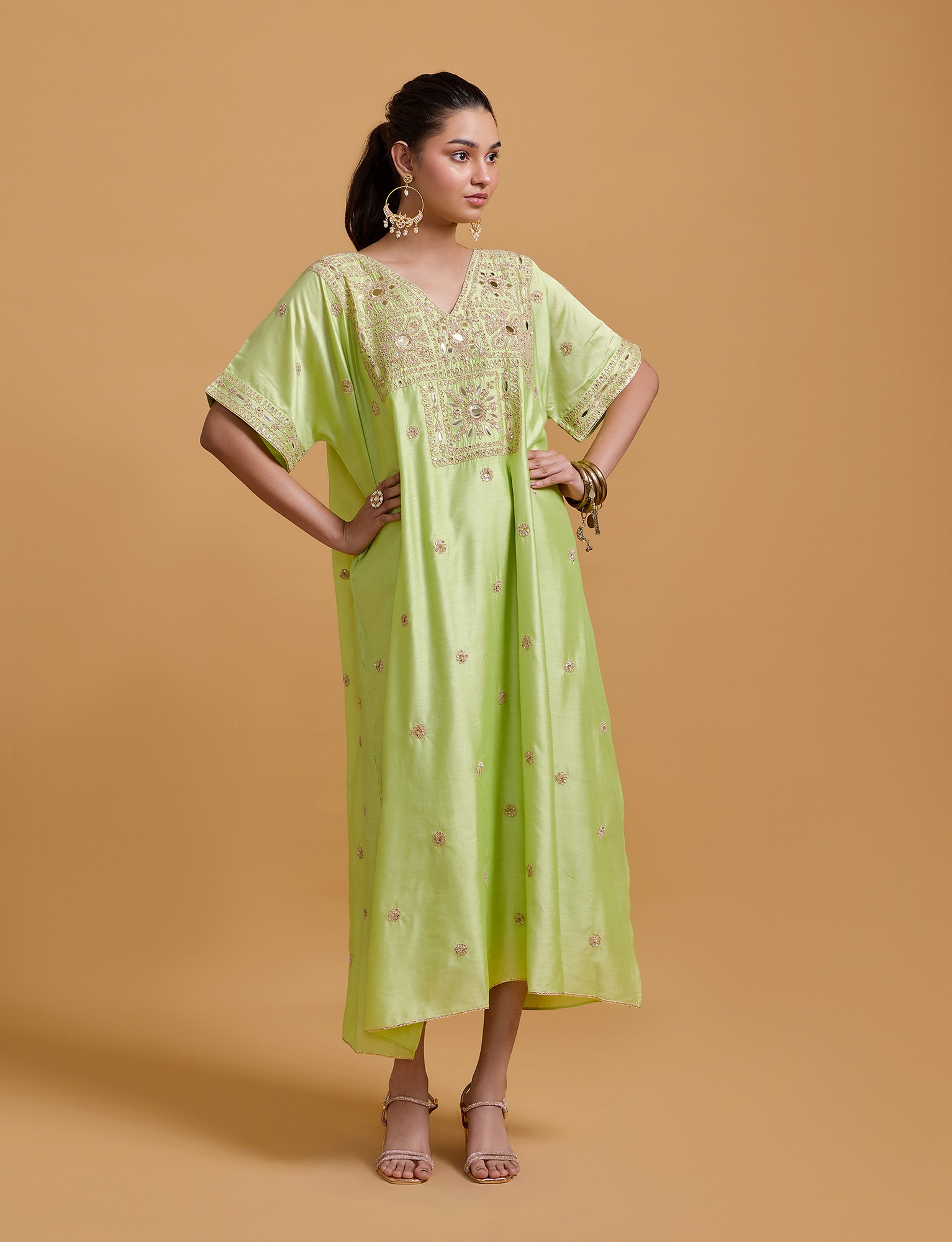 Zeenat Pista Kaftan