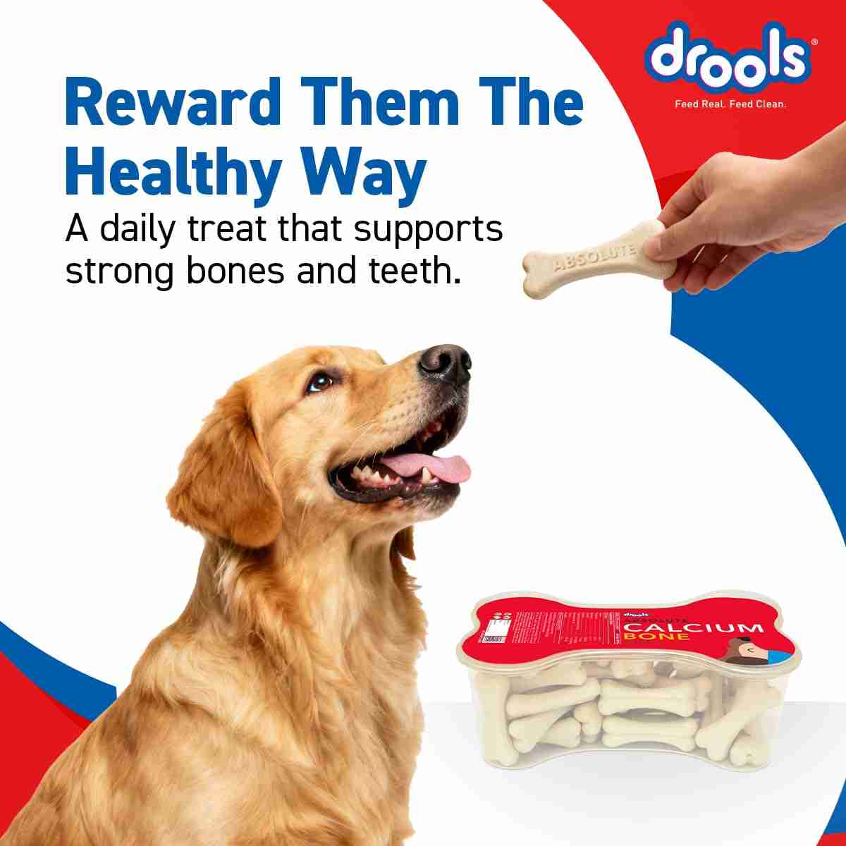 Drools Absolute Calcium Bones Dog Treats with Jar