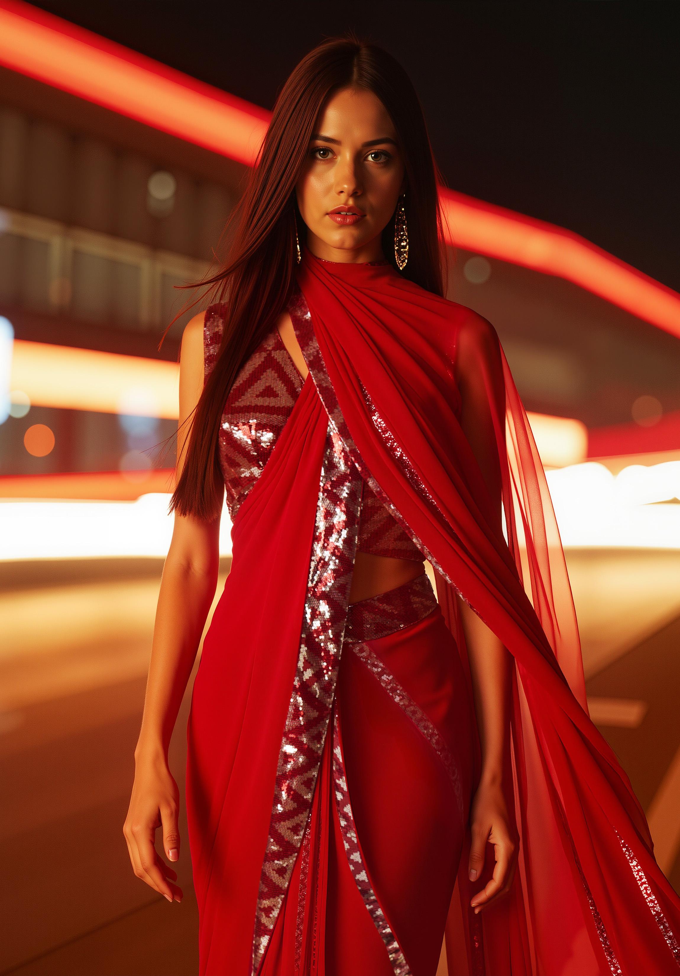 Red Saree
