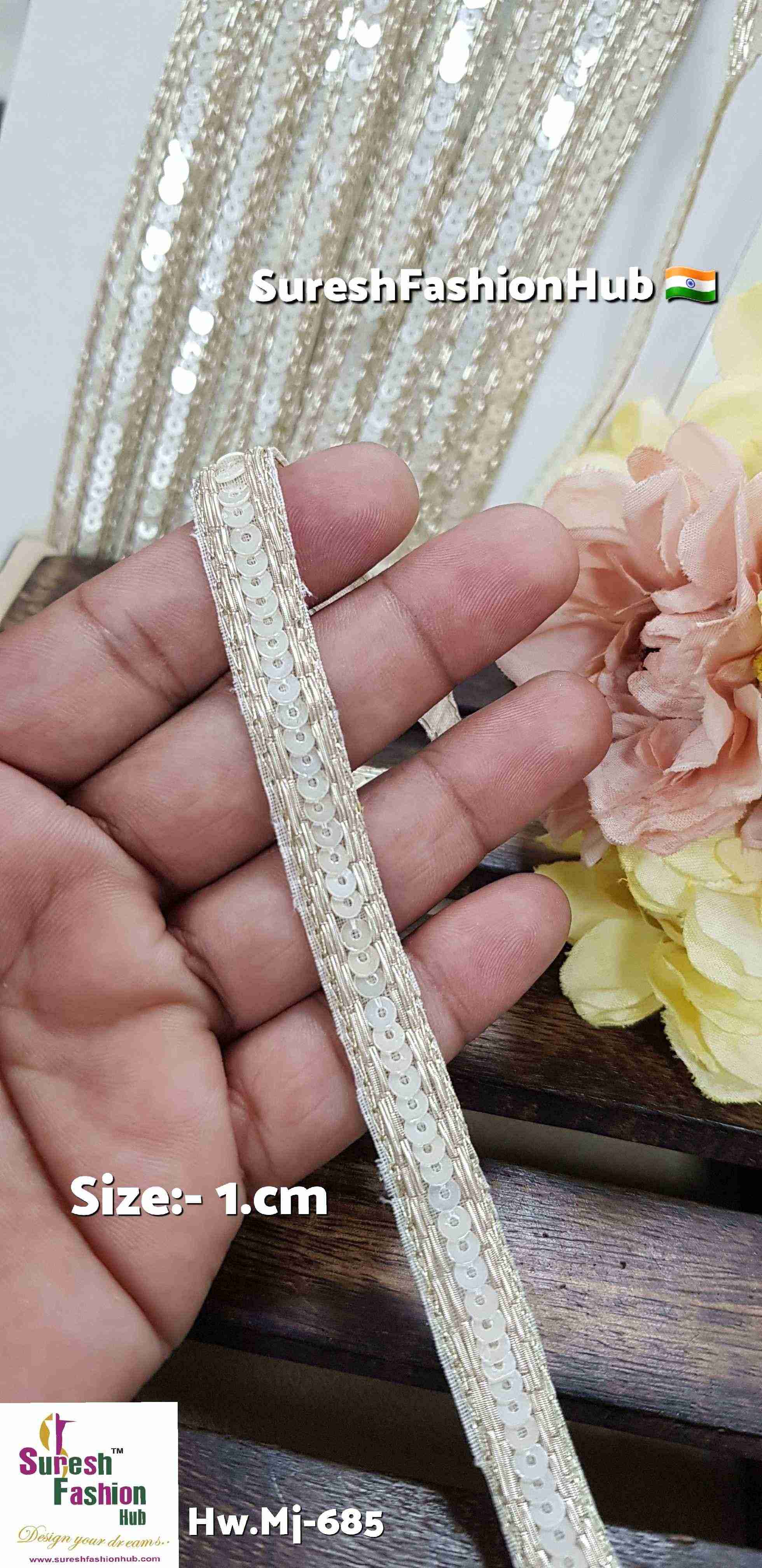 Light Gold Saadi Zari Handmade Border Lace