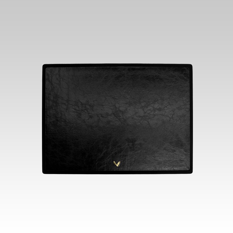 22x16 Inches Rigid Desk Blotter | Moderno | Black