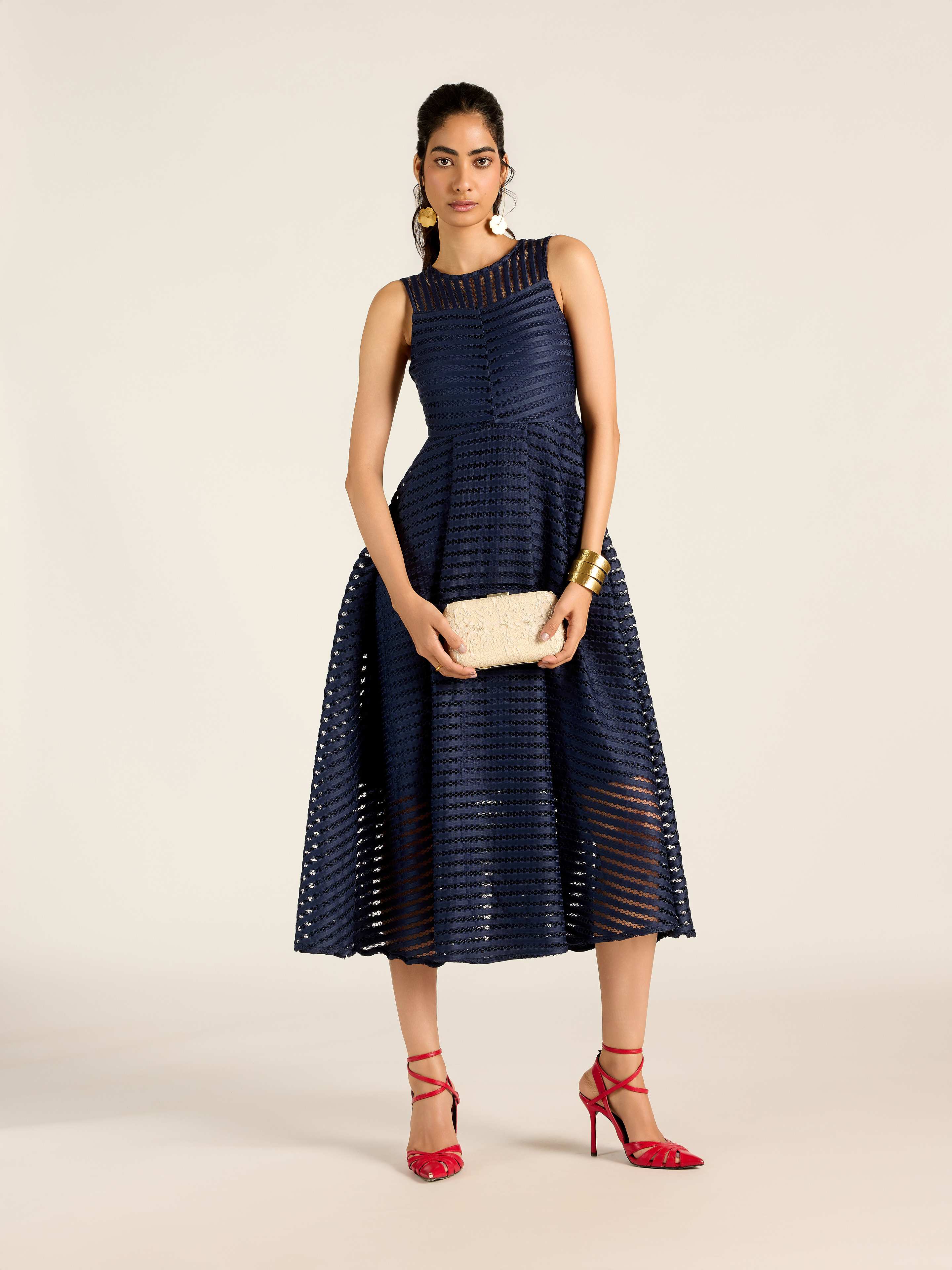 Navy Lina Long Dress