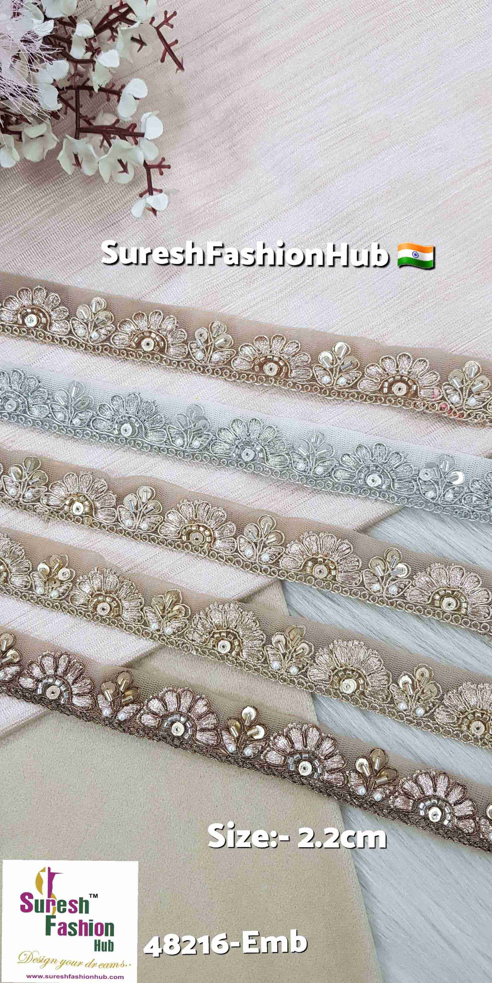  Water Silver Floral Net Lace