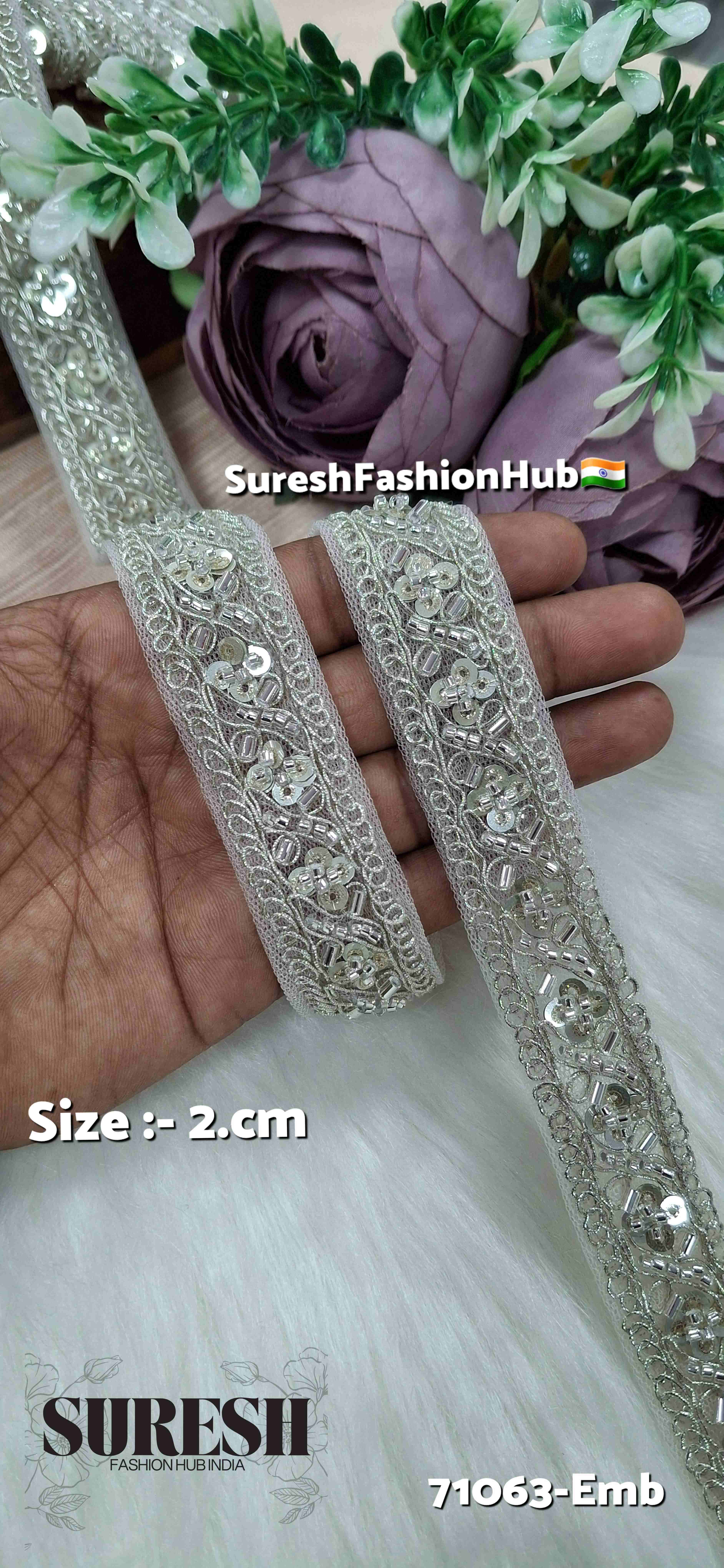 Water Silver Grace Embroidery Lace