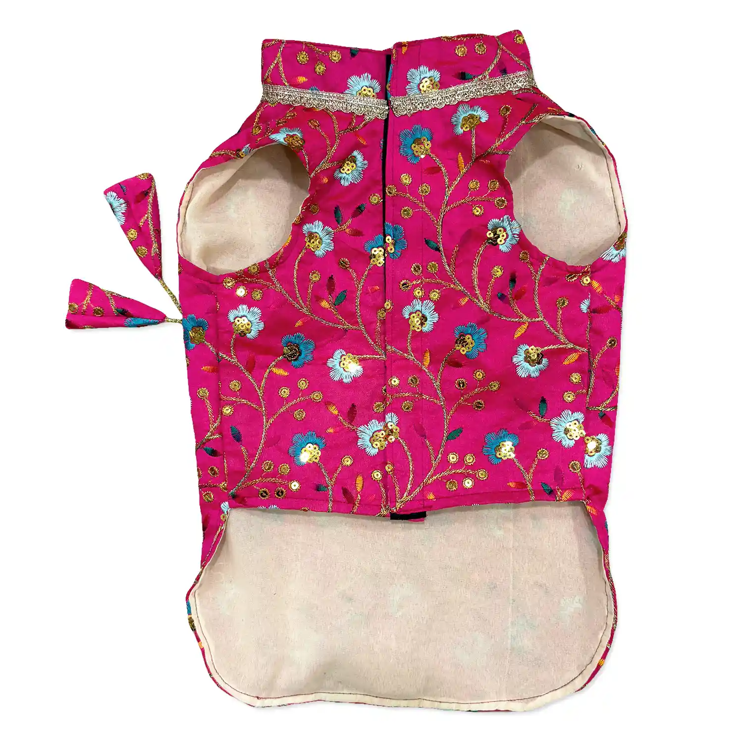 PawsIndia Traditional Rose Pink Prince Kurta for Cats & Dogs