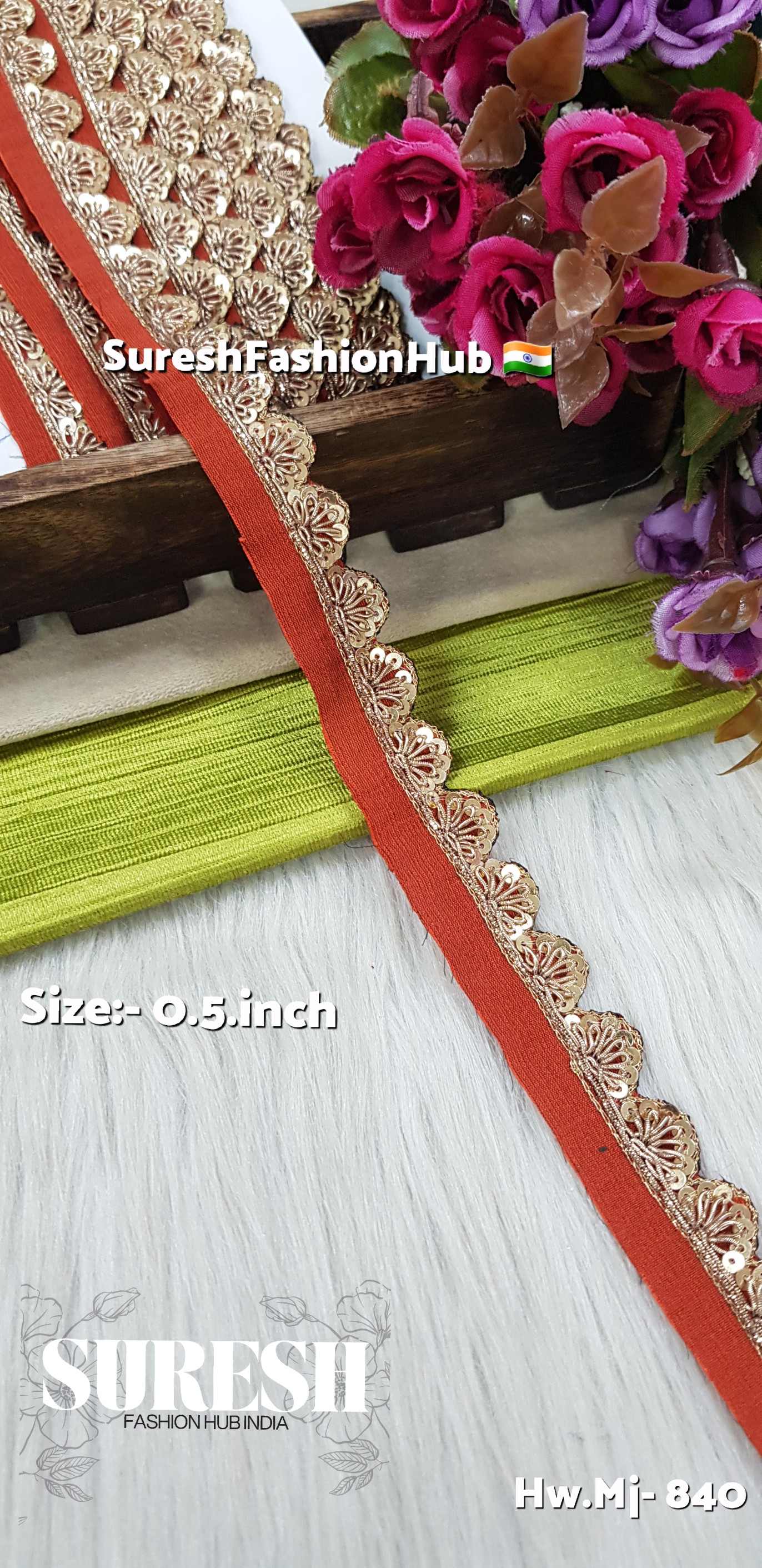 Maroon Zardosi Scalloped Border – Mj-840