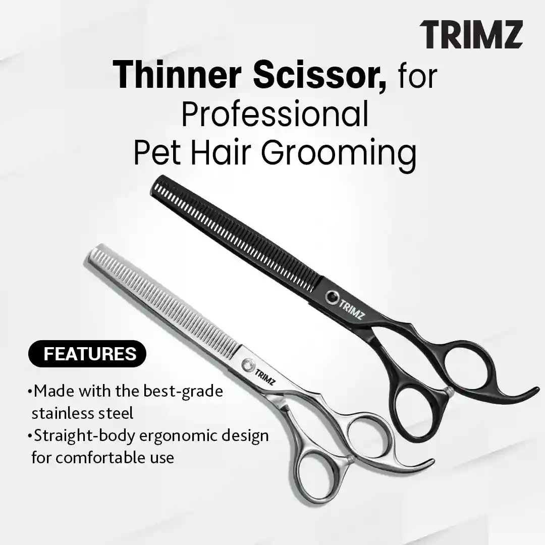 Trimz Scissors 7Inch Thinner Sparkling, Silver