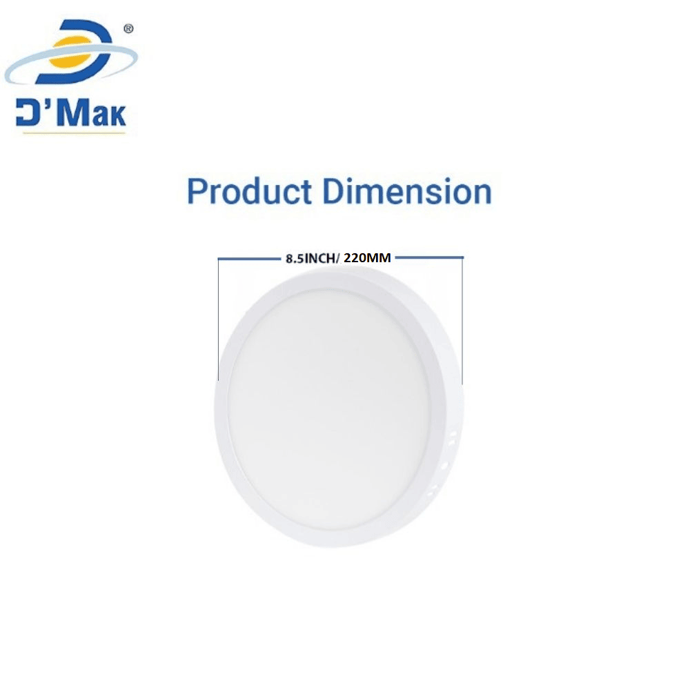 22 Watt Round Surface Led Panel Light for Ceiling Pack of 1 Colour Cool White