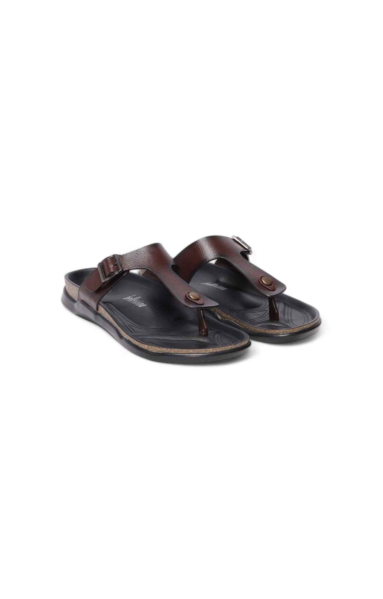 Men Brown Lazard Comfort Chappal
