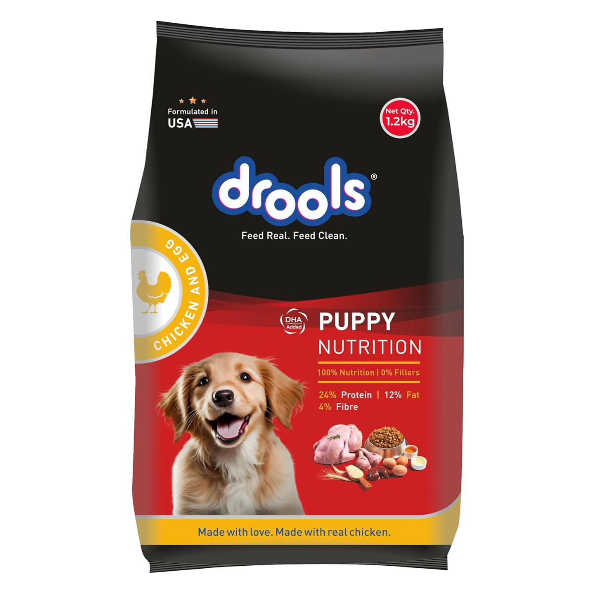 Drools Chicken &  Egg Puppy Dog Dry Food
