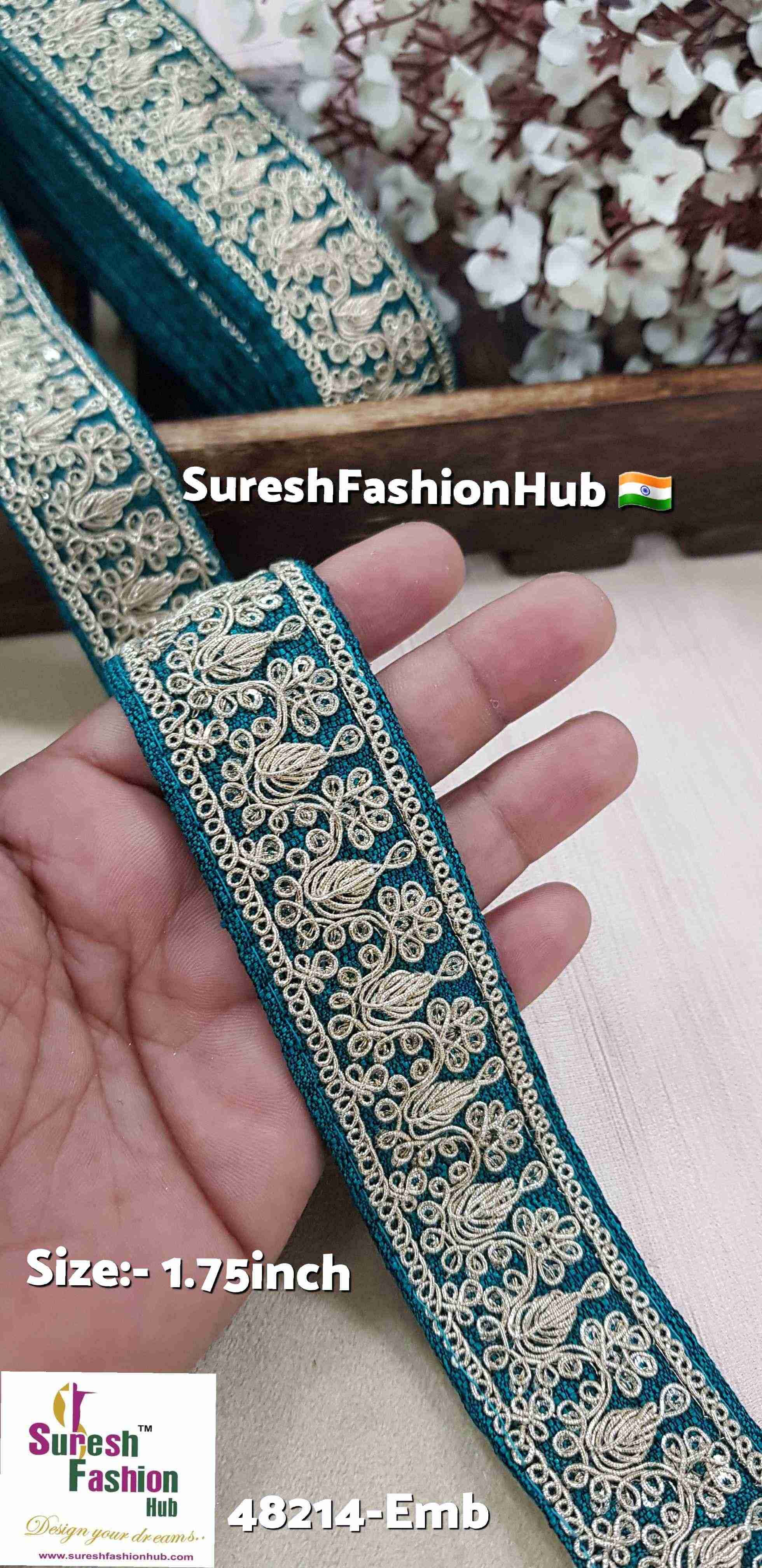 Rama Pearl & Sequence Fabric Lace