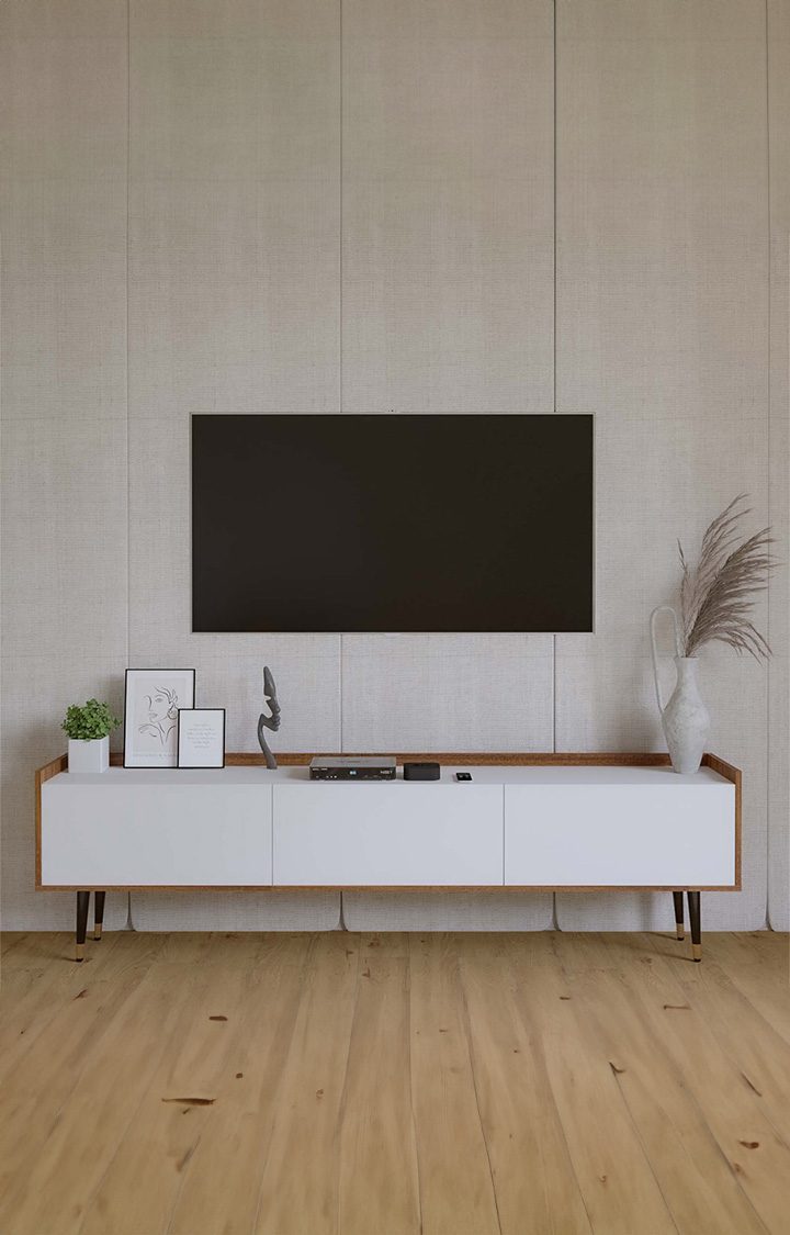 Gem Tv Unit | TV Stand for Living Room | Home Entertainment Unit - Leon Teak
