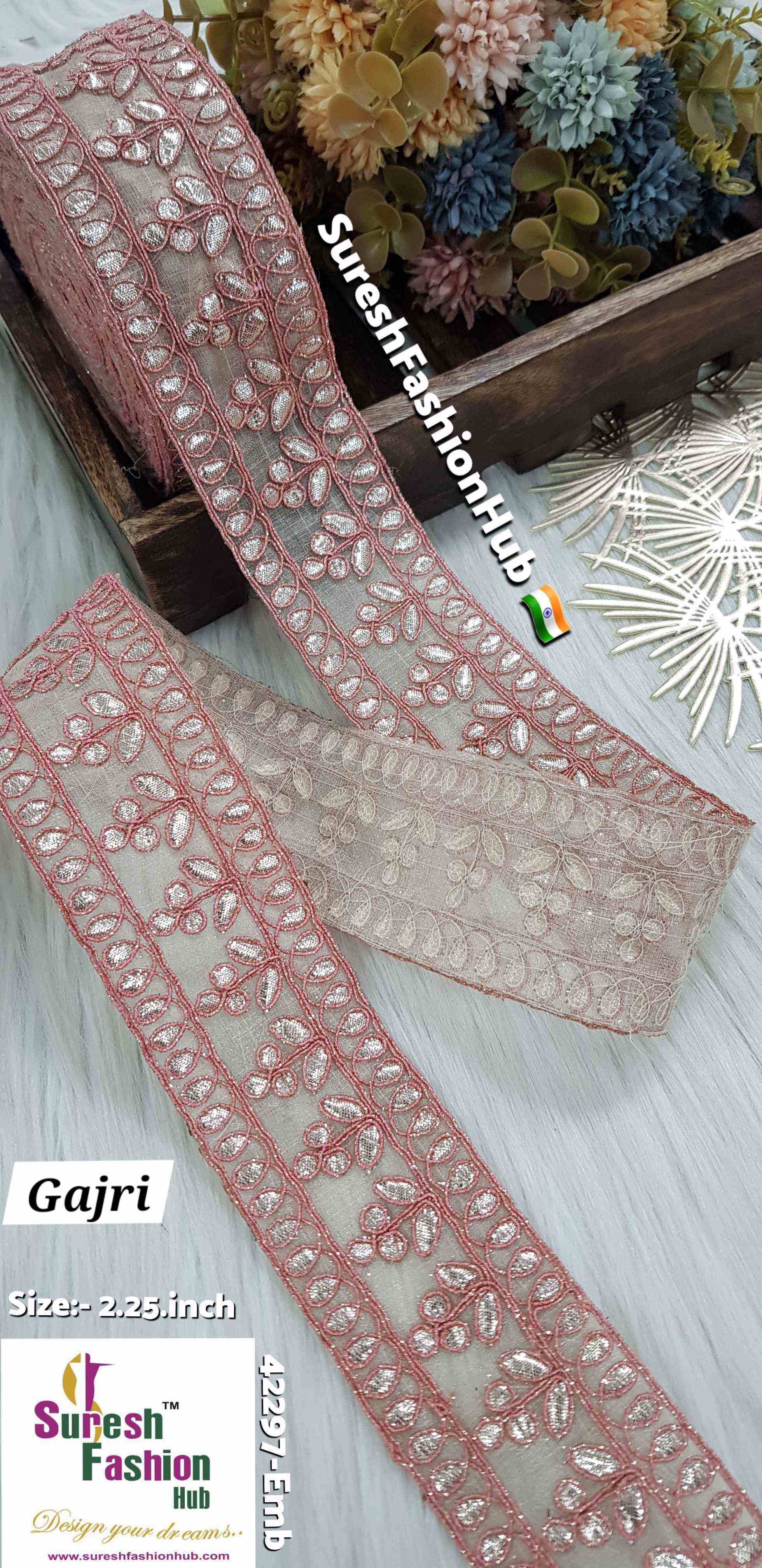 Cute Petal Laser Gota Lace Gajri