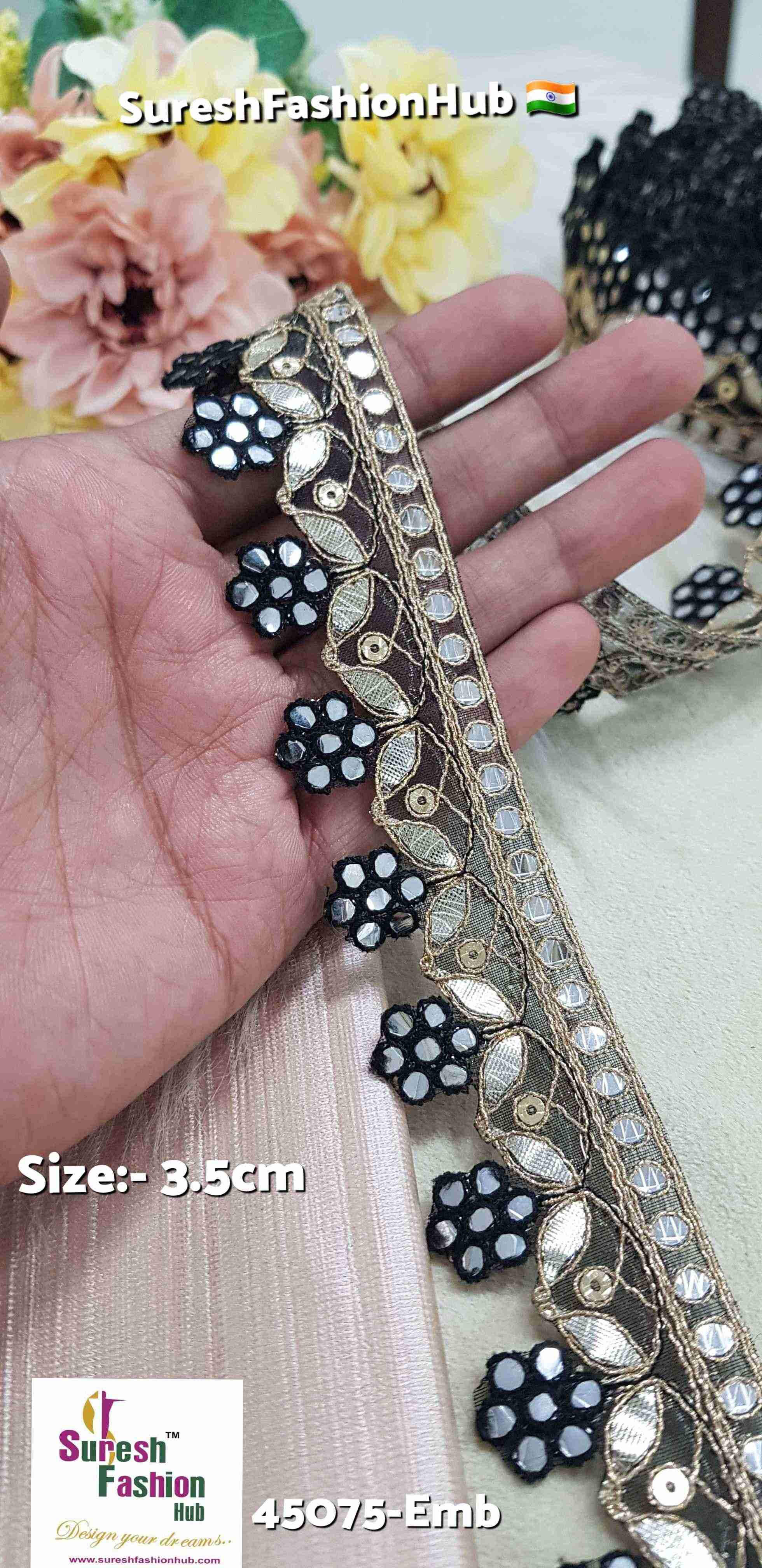 Black Mirror Grace Single-Cut Gota Lace
