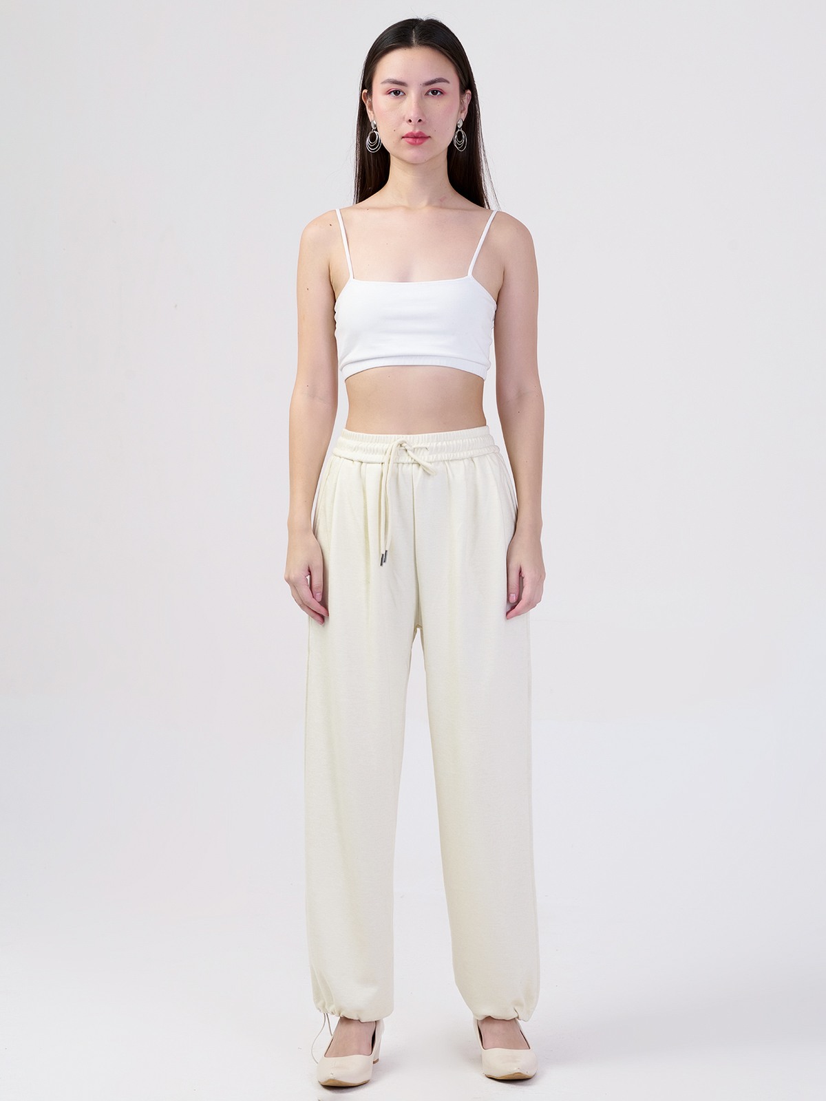 ALBION SMART LADIES CREAM HAREM PANT