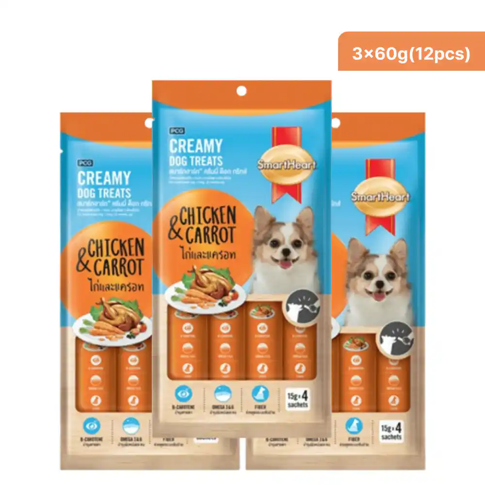 Smart Heart Chicken & Carrot Dog Creamy Treat 60g