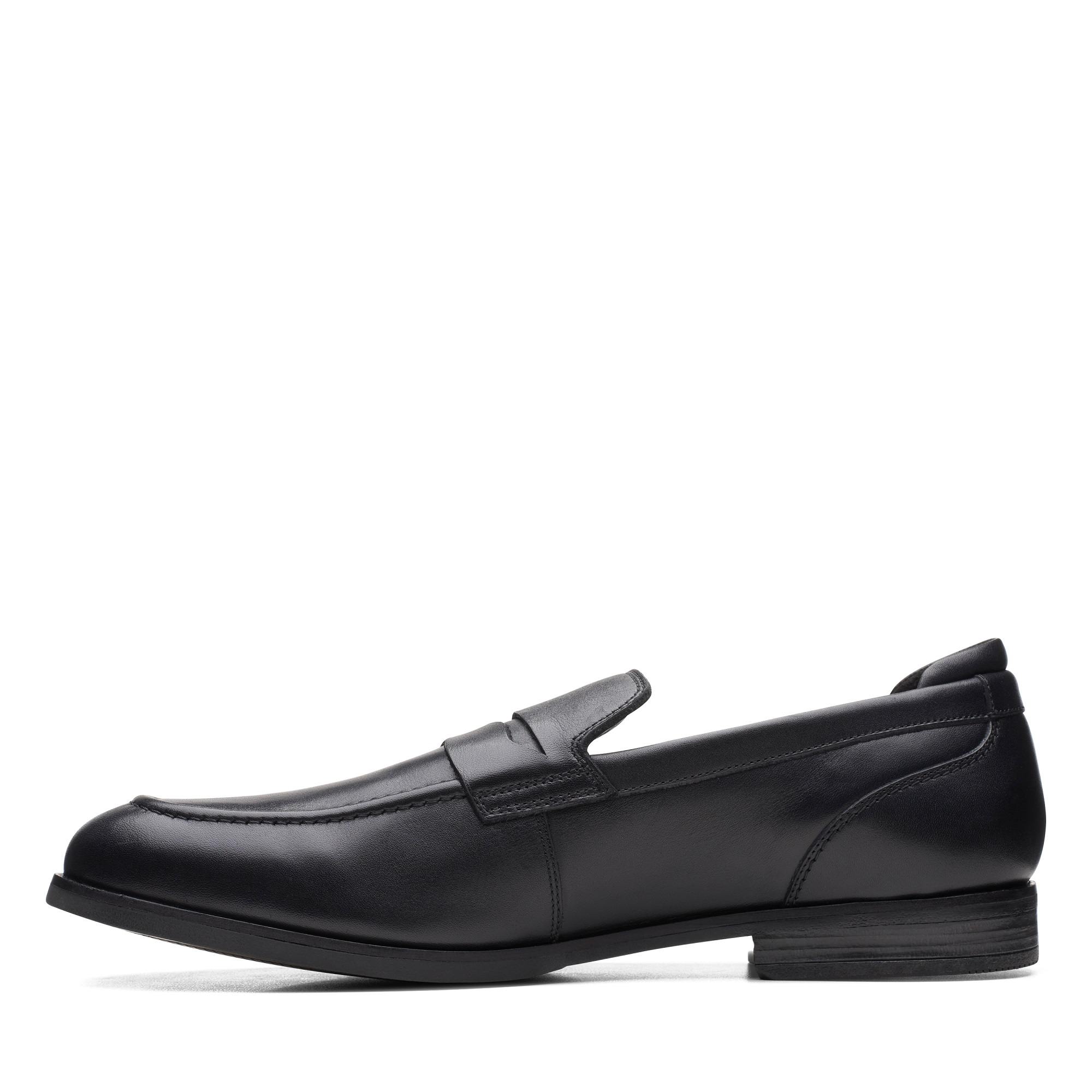Clarks Mens Bradish Ease Black Leather