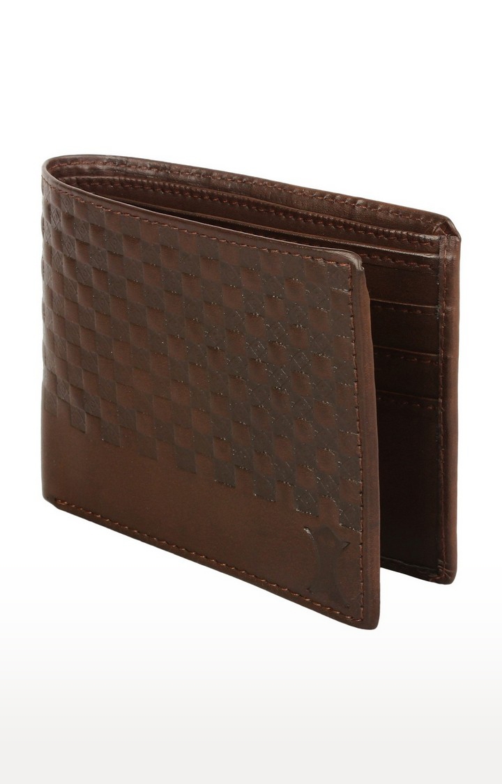 CREATURE | CREATURE Tree Brown Sleek and Bi-fold Embossed PU Leather Wallet with Multiple Card Slots for Men 1