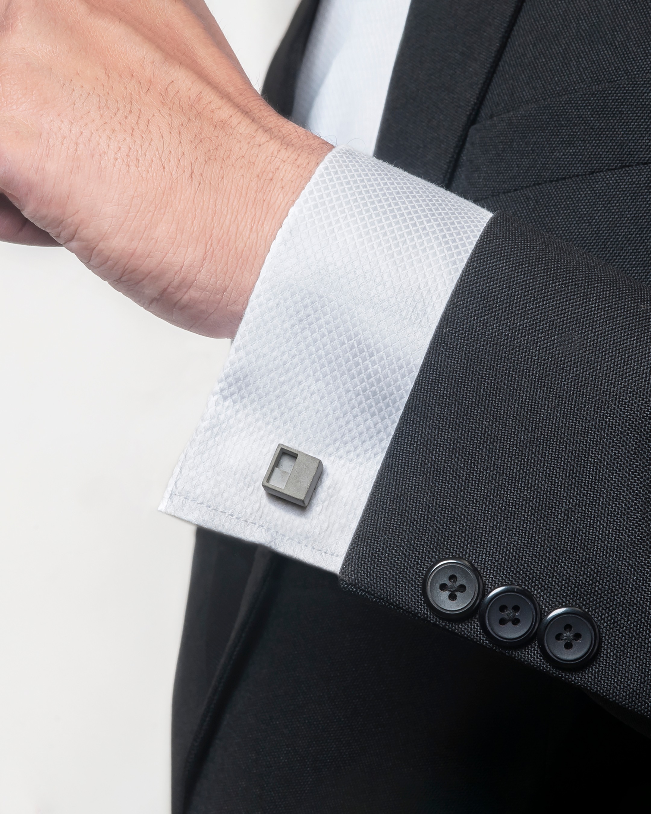 Elements- Micro Concrete Cufflinks #1