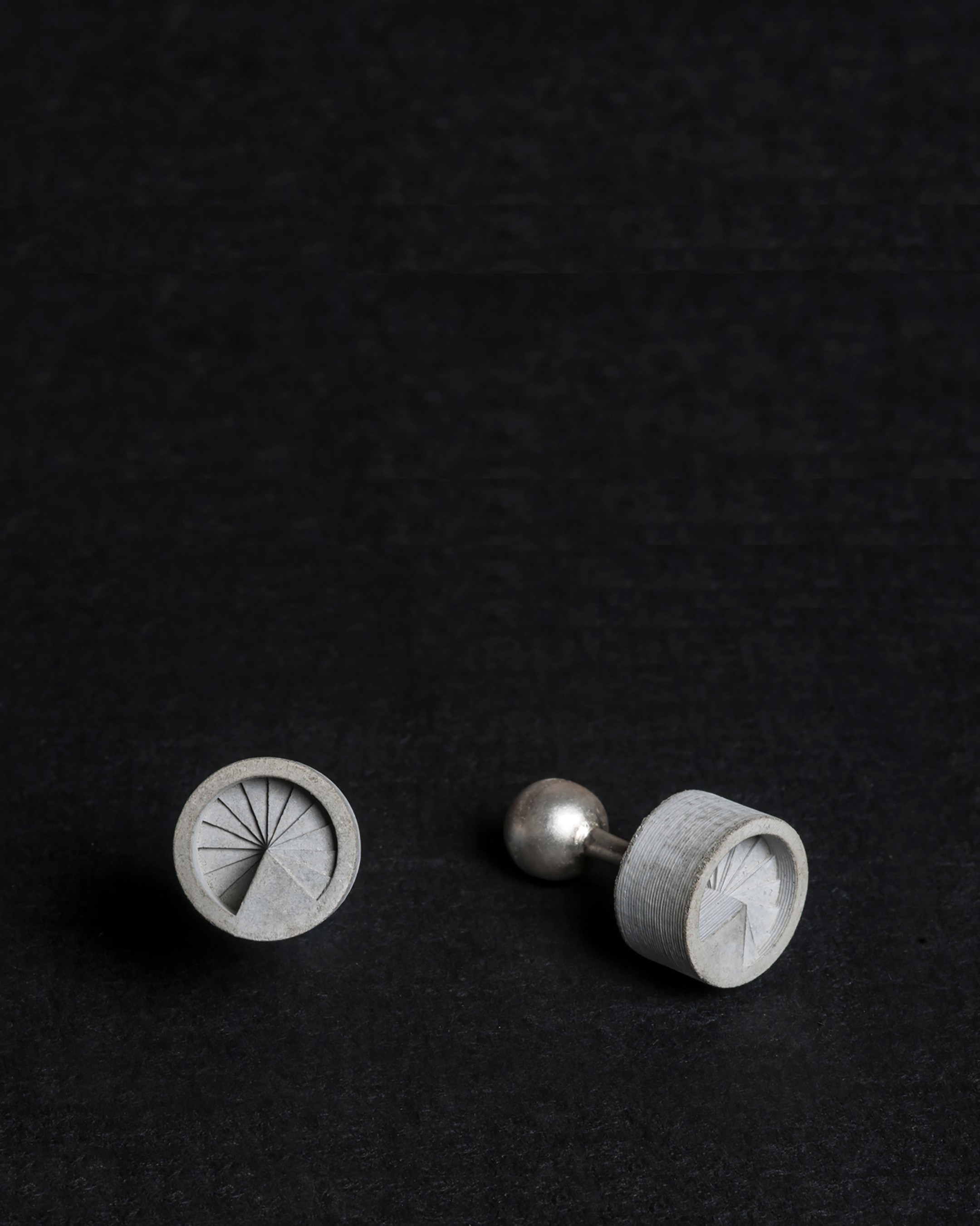 Elements- Micro Concrete Cufflinks #7