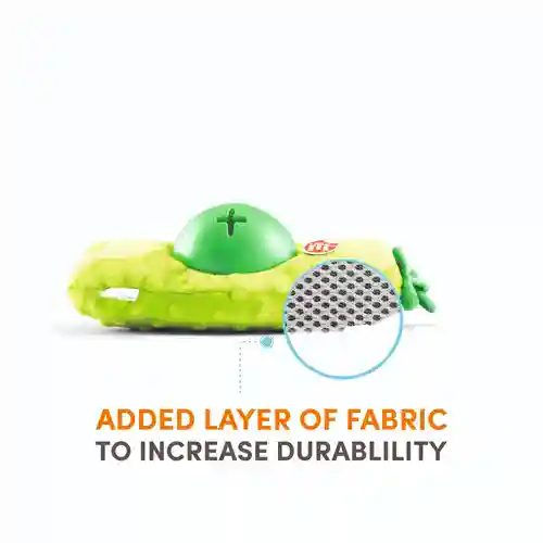 Barkbutler Fofos Cute Plush Treat Toy for Dogs, Green Bean