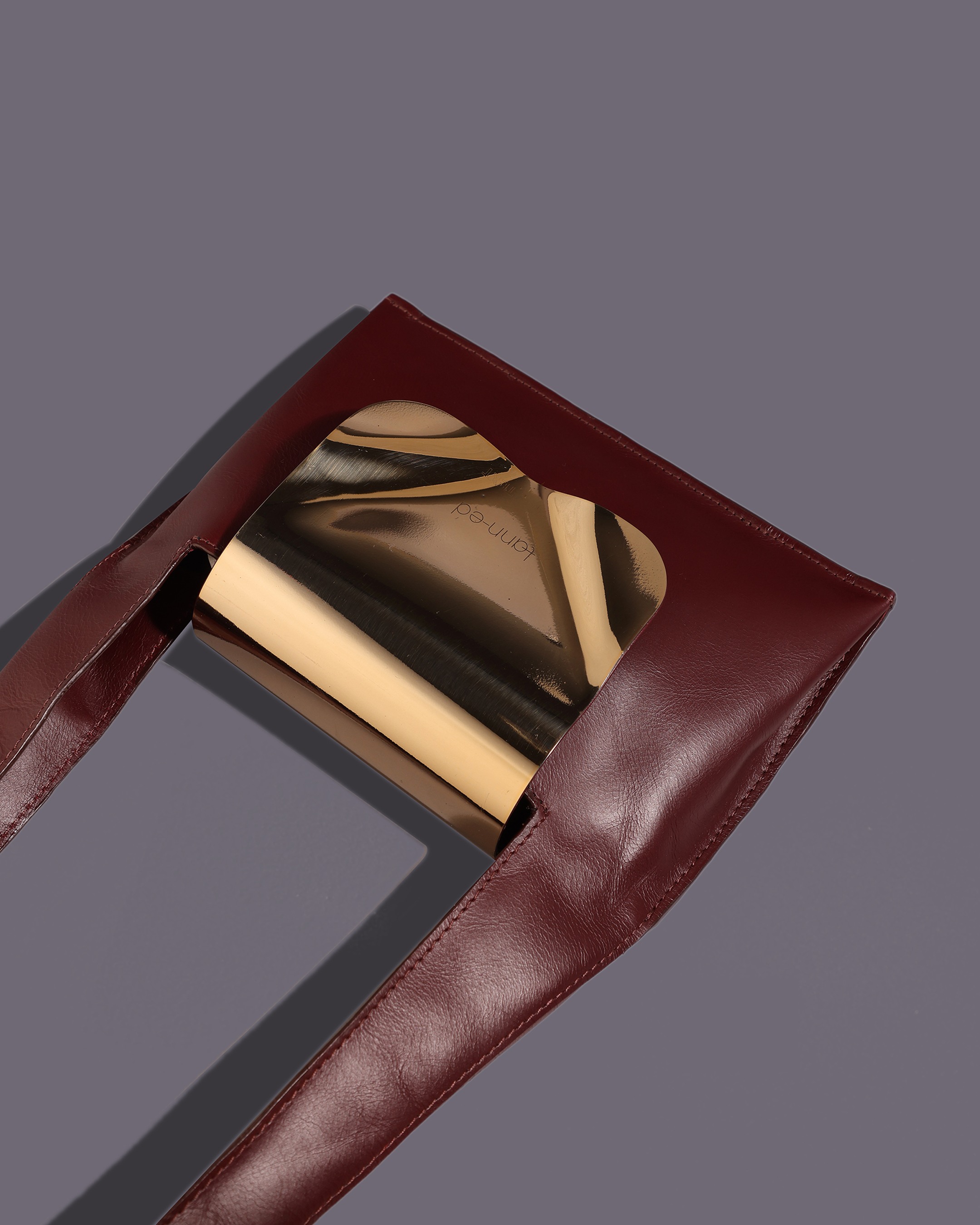 Metal Flap Bag - Carmine Red