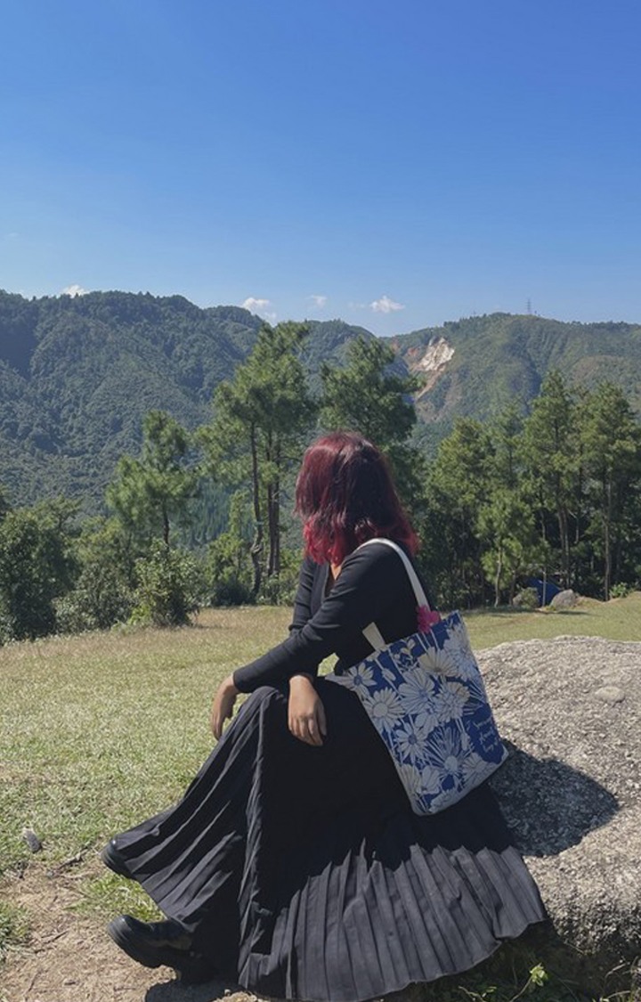 Zipper Tote Bag - Flowers